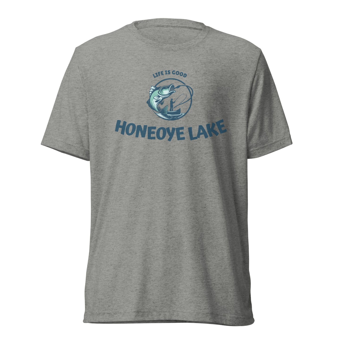 Short sleeve t-shirt - Honeoye Lake Life is Good Fisherman