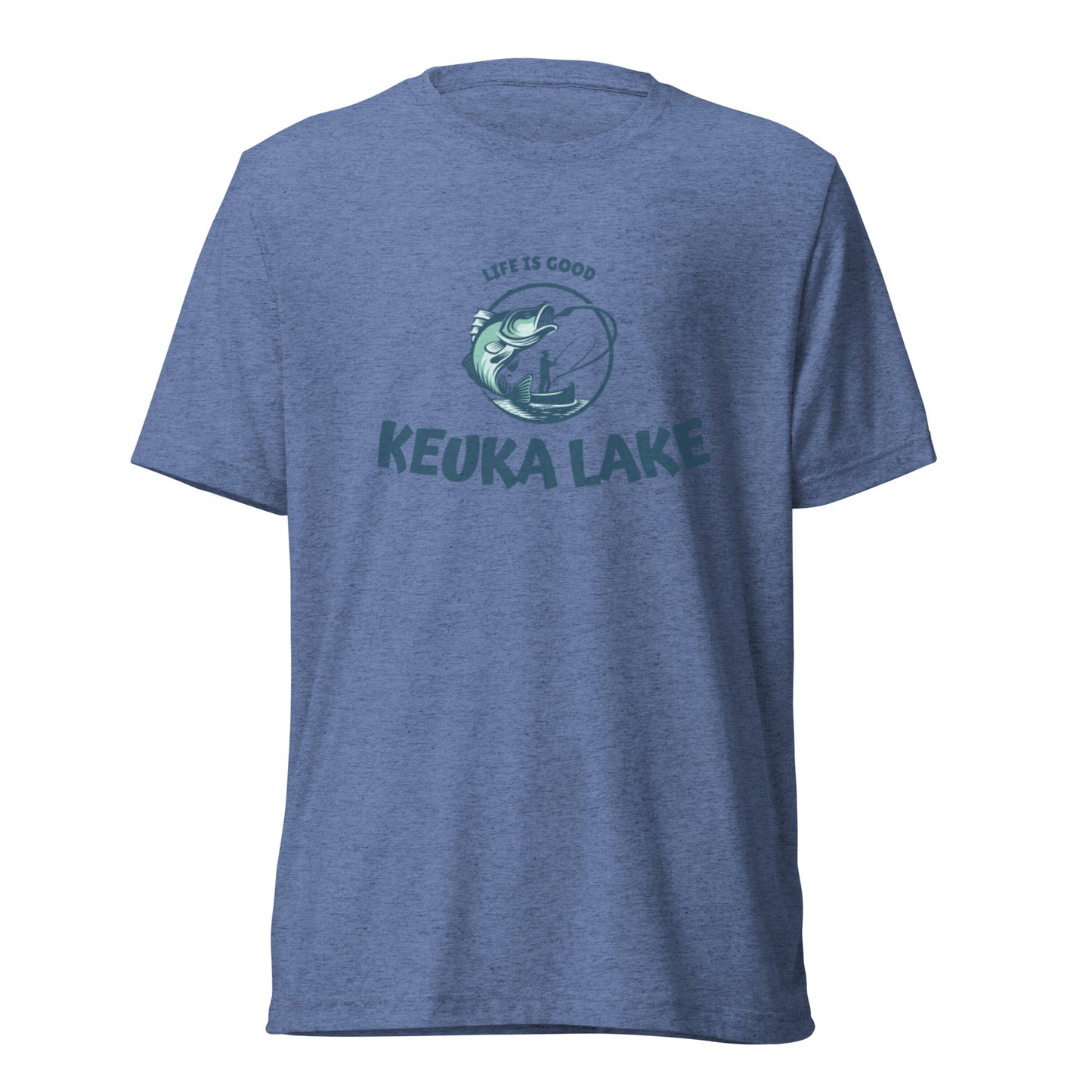 Short sleeve t-shirt - Keuka Lake Life is Good Fisherman