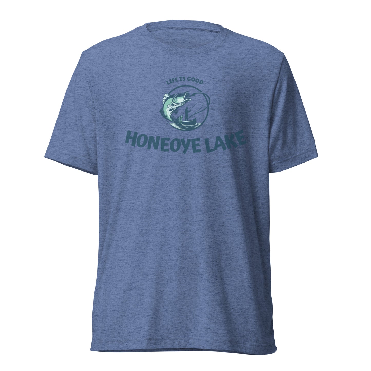 Short sleeve t-shirt - Honeoye Lake Life is Good Fisherman