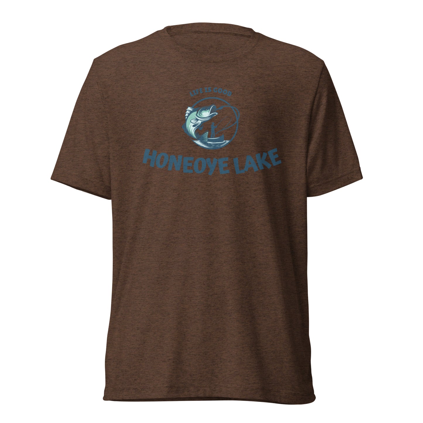 Short sleeve t-shirt - Honeoye Lake Life is Good Fisherman