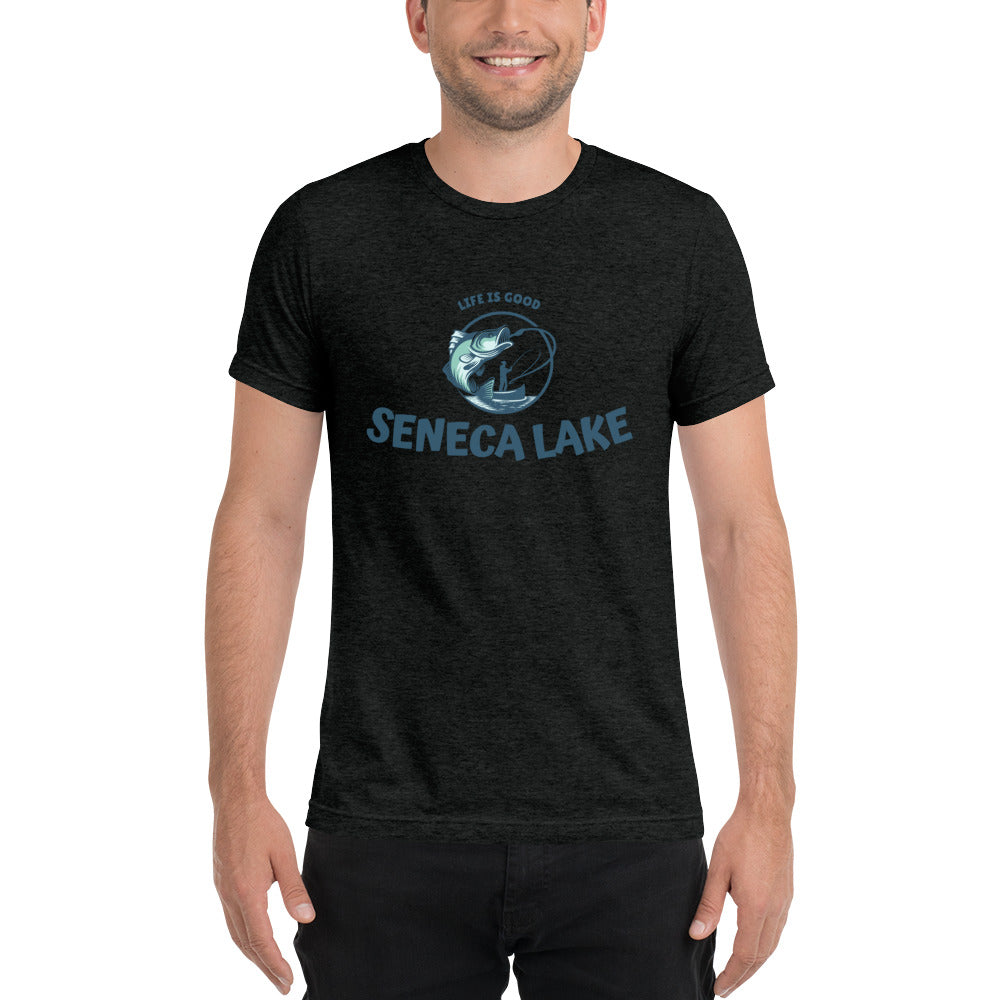 Short sleeve t-shirt - Seneca Lake Life is Good Fisherman