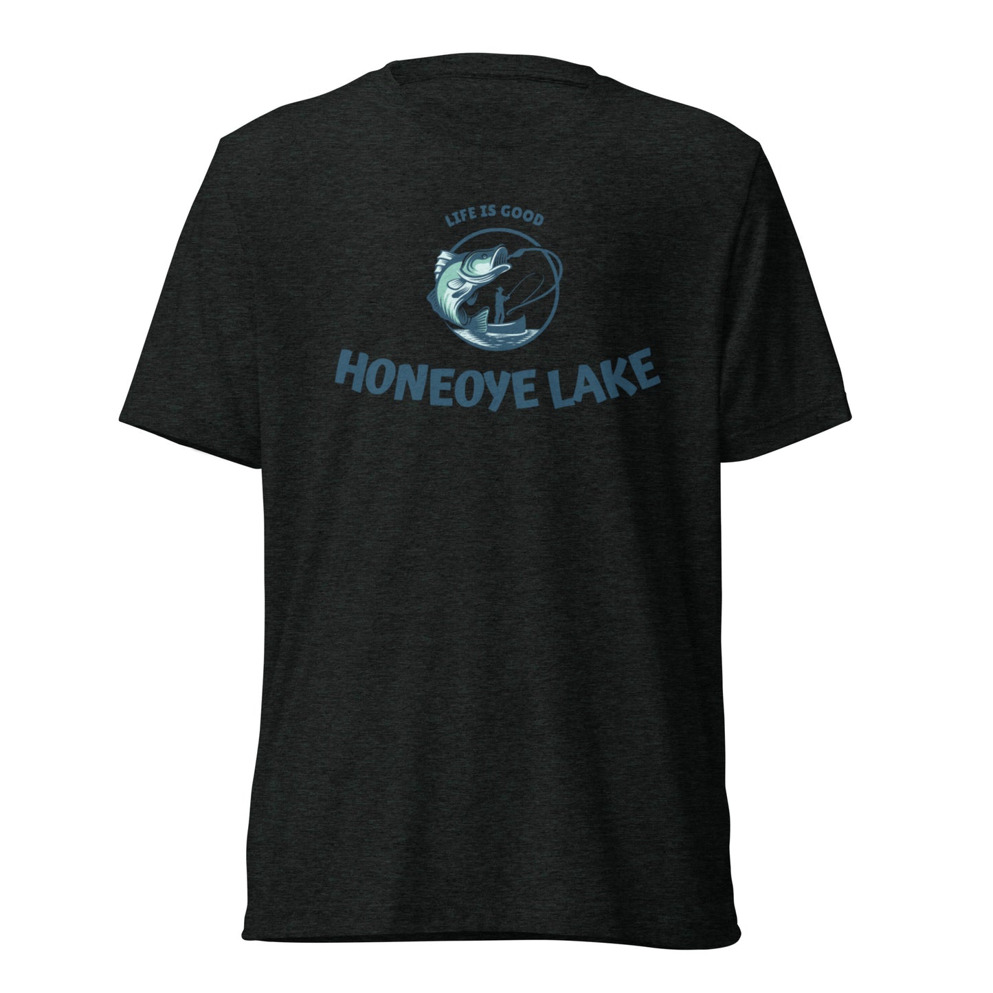 Short sleeve t-shirt - Honeoye Lake Life is Good Fisherman