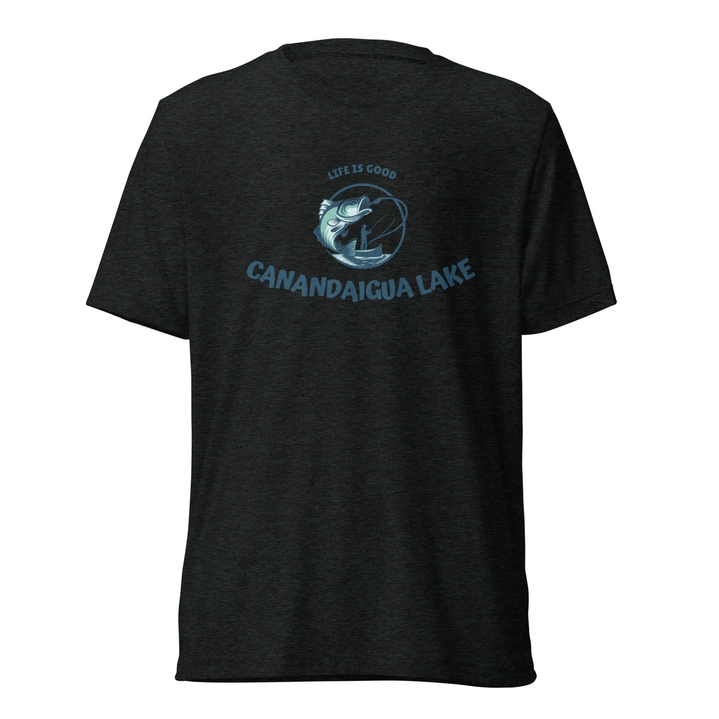 Short sleeve t-shirt - Canandaigua Lake Life is Good Fisherman