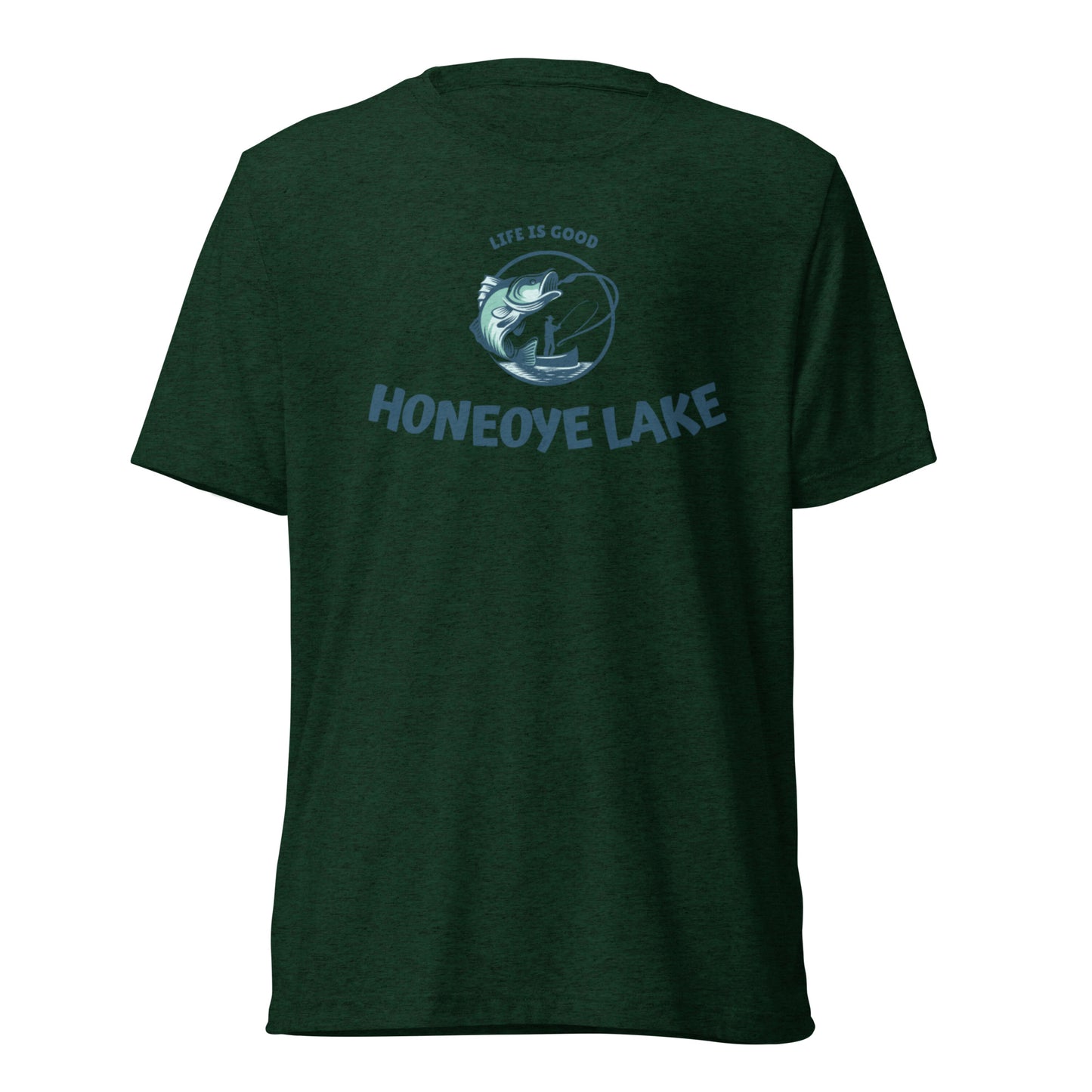 Short sleeve t-shirt - Honeoye Lake Life is Good Fisherman