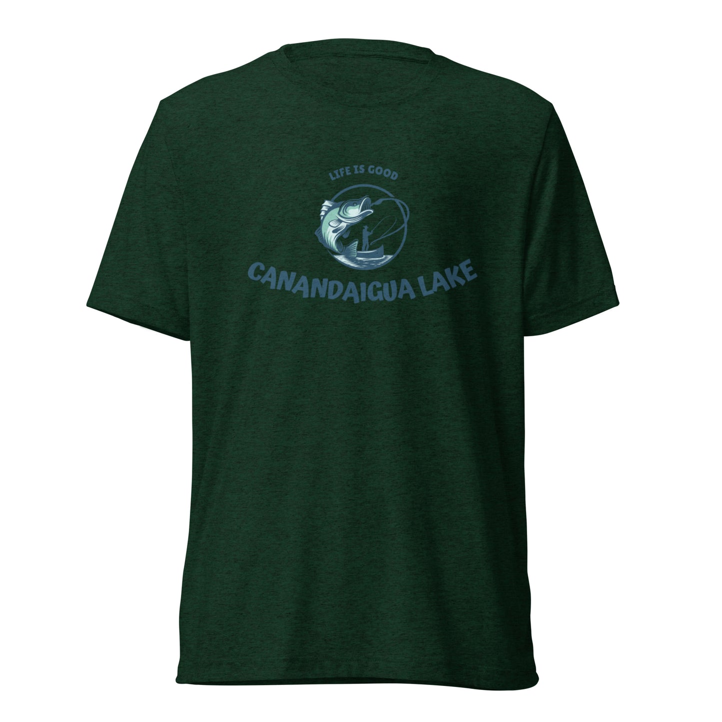 Short sleeve t-shirt - Canandaigua Lake Life is Good Fisherman