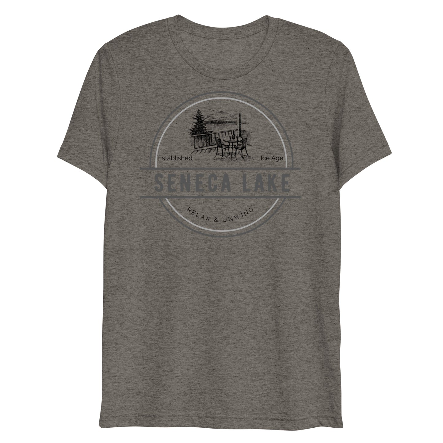 Short sleeve t-shirt - Seneca Lake View from a Deck