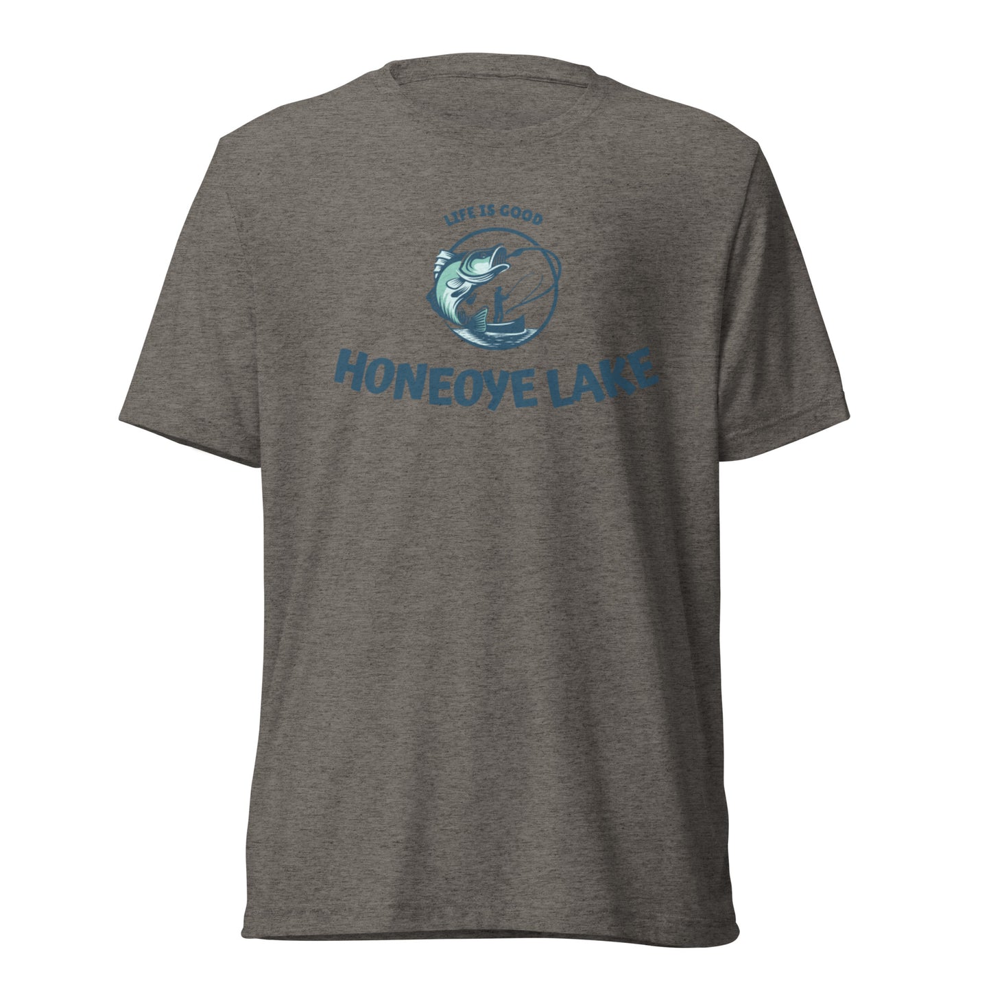 Short sleeve t-shirt - Honeoye Lake Life is Good Fisherman