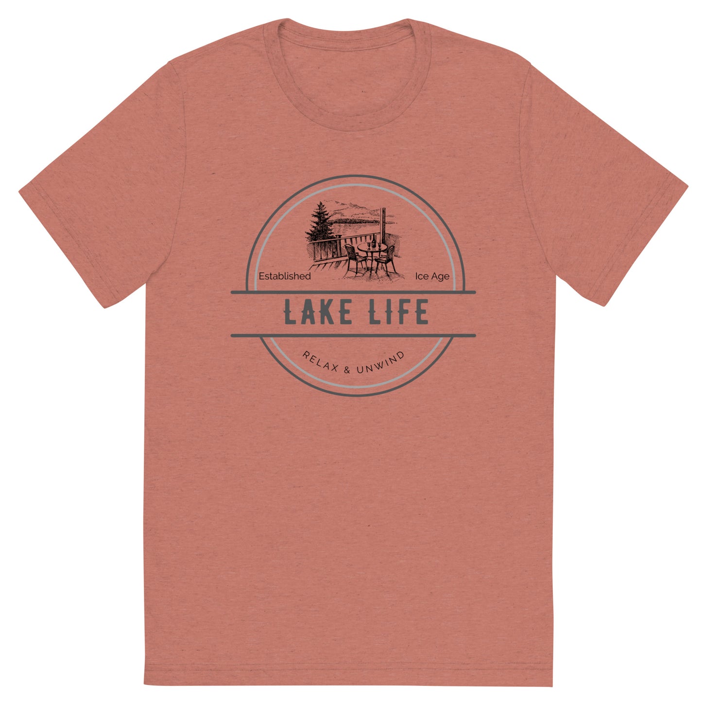 Short sleeve t-shirt - Lake Life View from a Deck