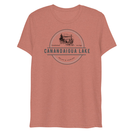 Short sleeve t-shirt - Canandaigua view from a deck