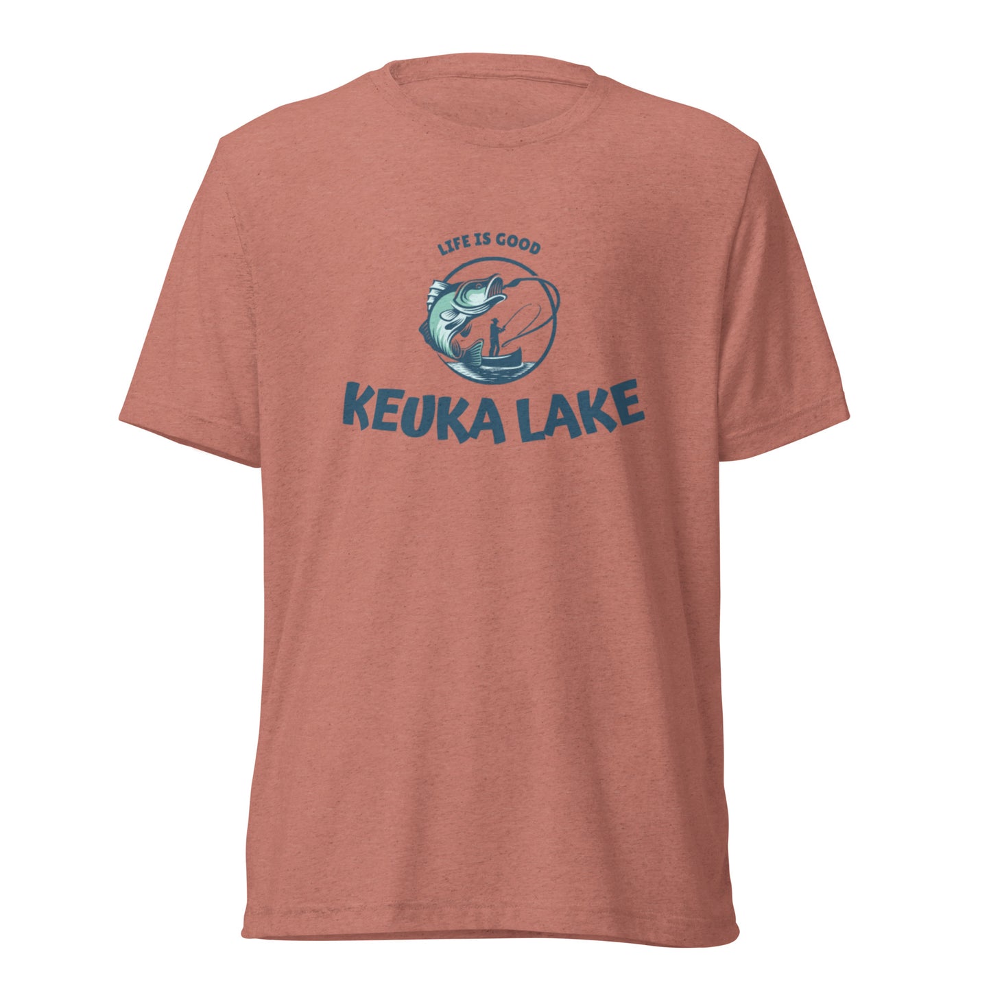 Short sleeve t-shirt - Keuka Lake Life is Good Fisherman