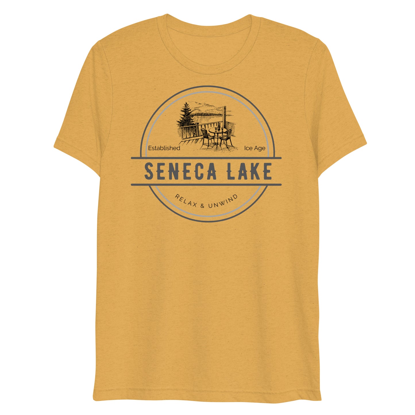 Short sleeve t-shirt - Seneca Lake View from a Deck