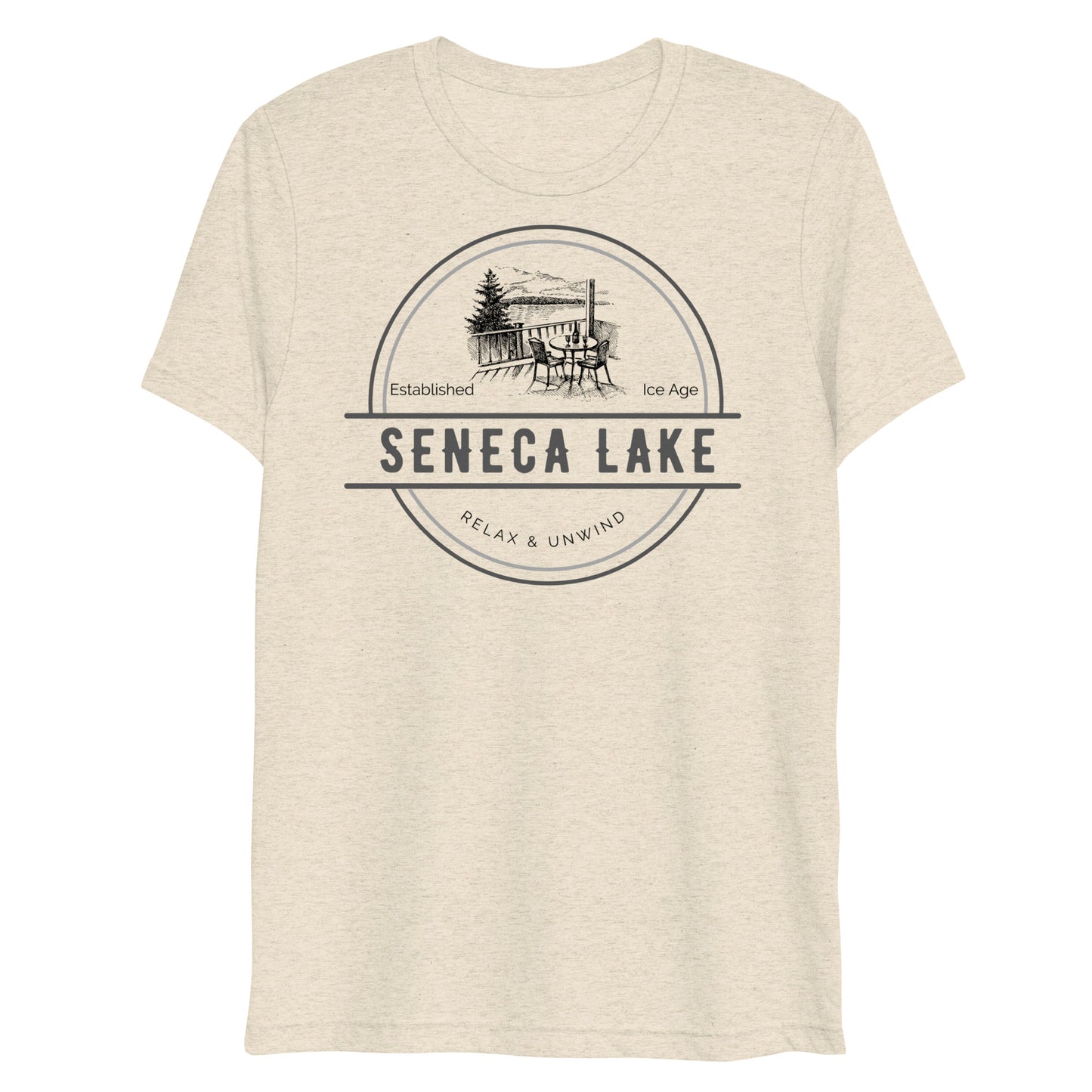 Short sleeve t-shirt - Seneca Lake View from a Deck