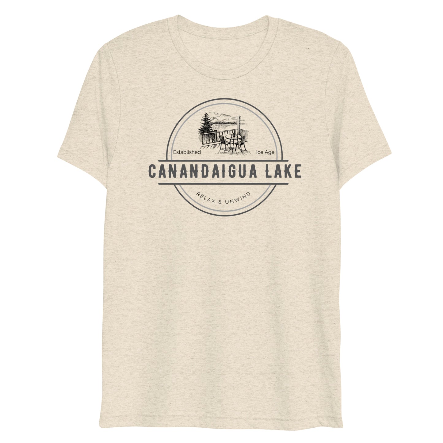 Short sleeve t-shirt - Canandaigua view from a deck