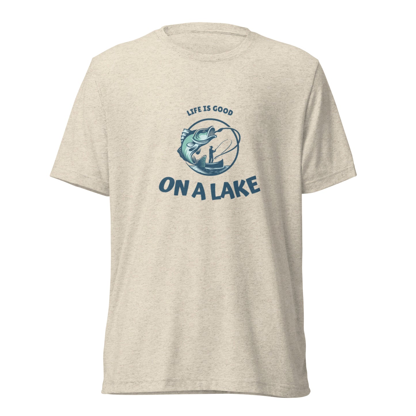 Short sleeve t-shirt - Life is Good On A Lake fisherman