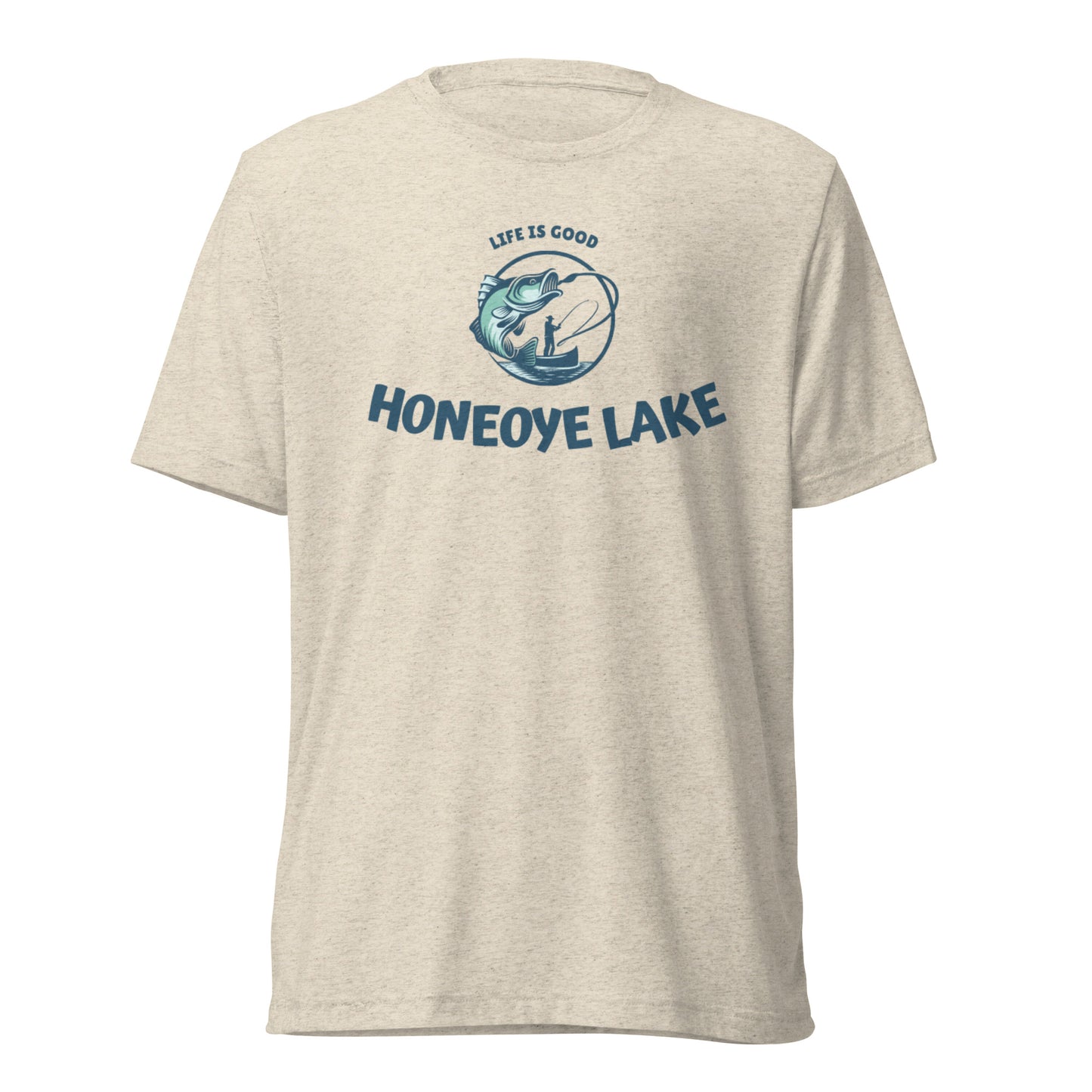 Short sleeve t-shirt - Honeoye Lake Life is Good Fisherman