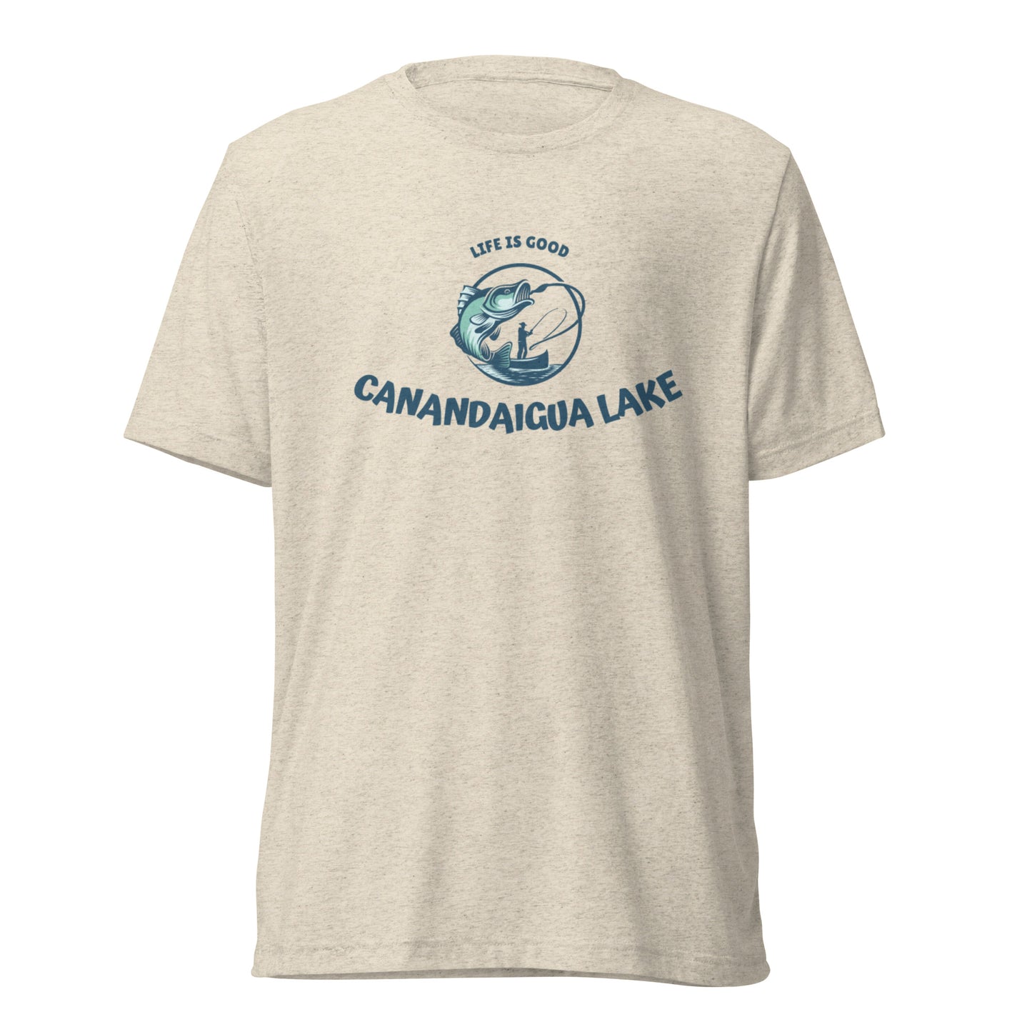 Short sleeve t-shirt - Canandaigua Lake Life is Good Fisherman