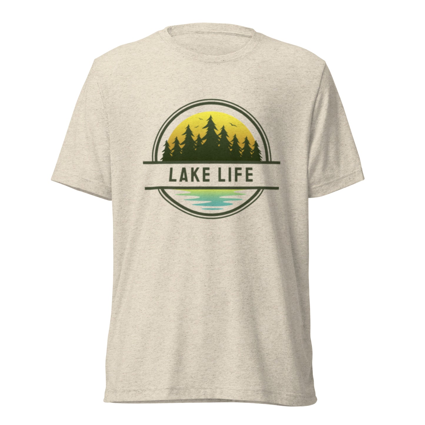 Short sleeve t-shirt - Lake Life yellow & blue