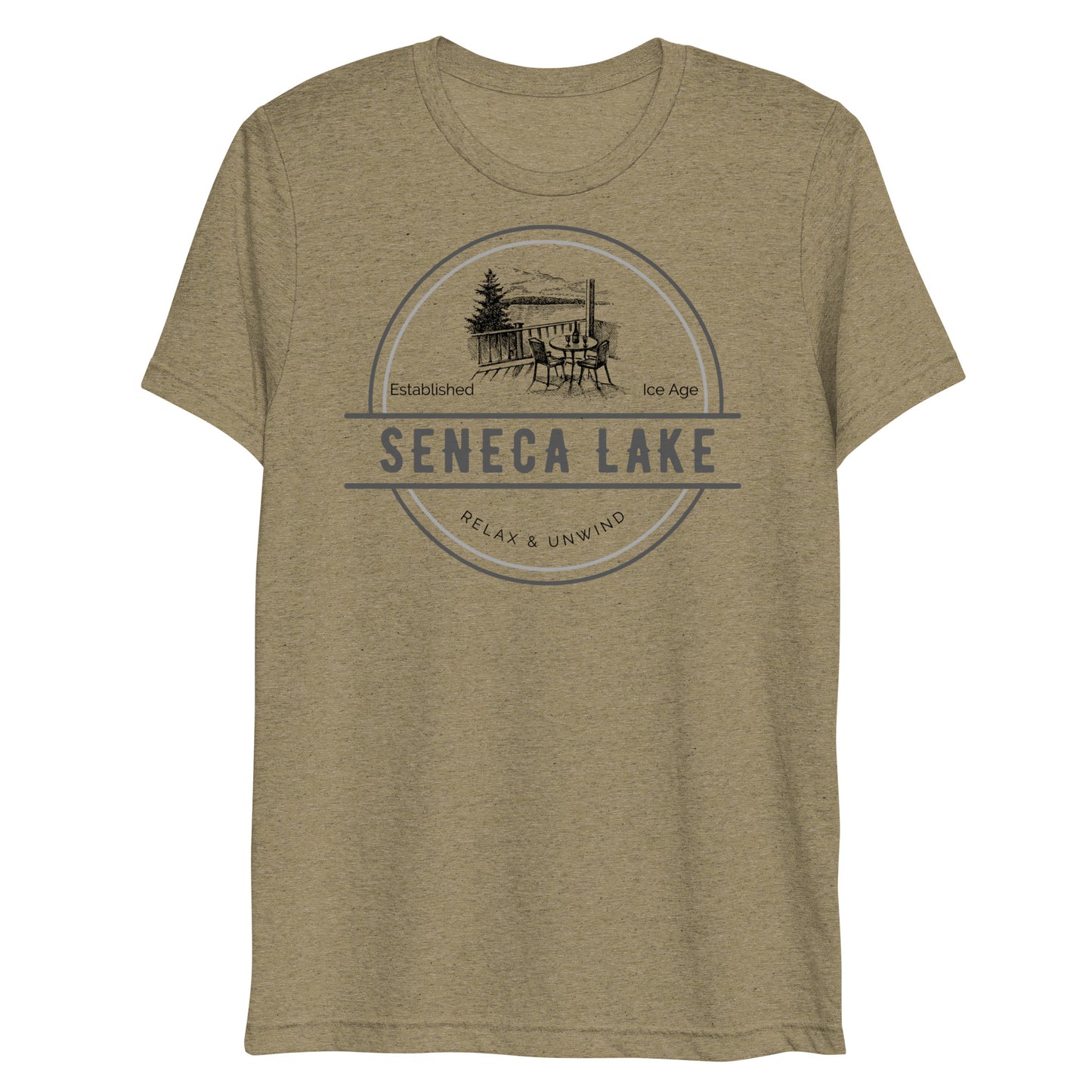 Short sleeve t-shirt - Seneca Lake View from a Deck