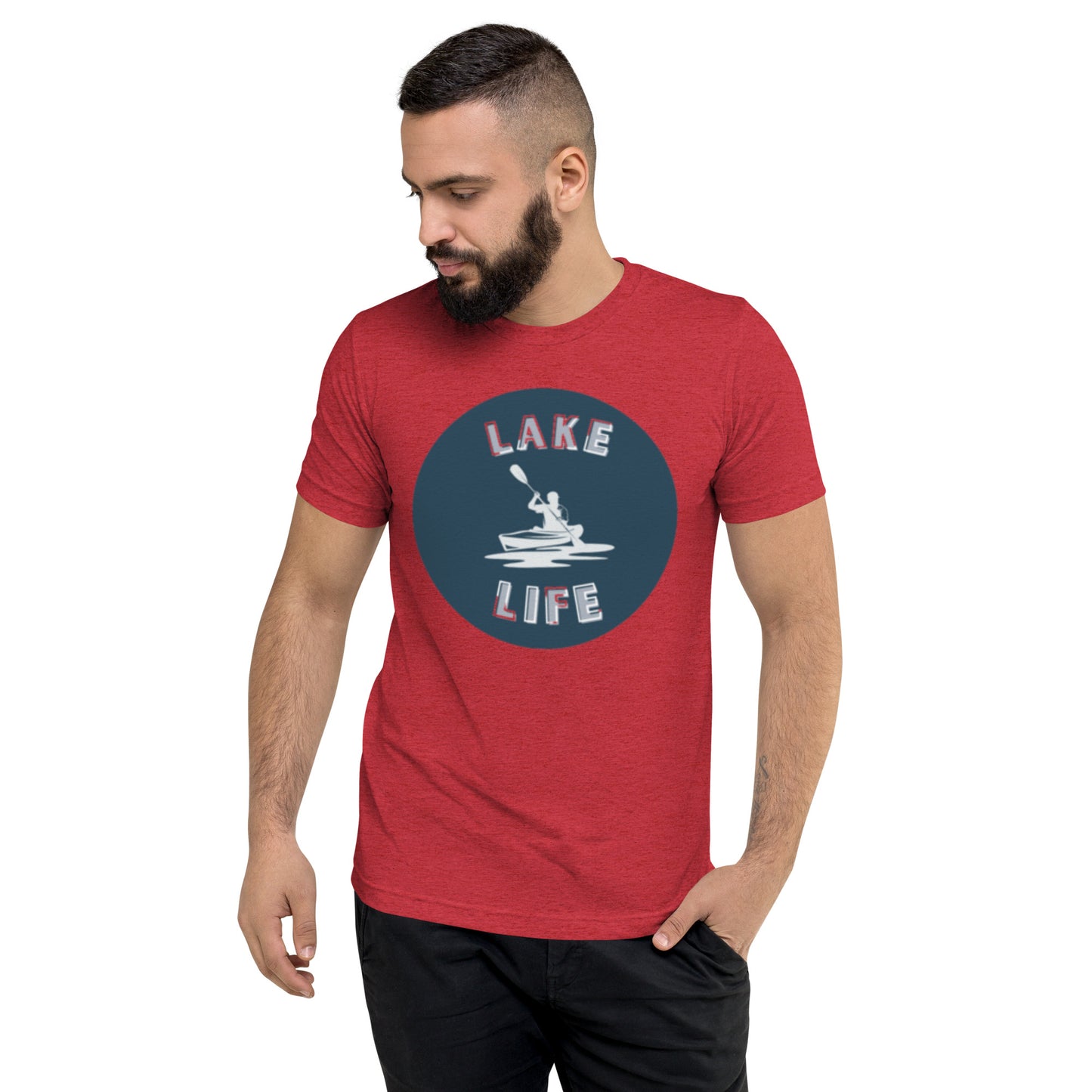 Short sleeve t-shirt - Lake Life fisherman round