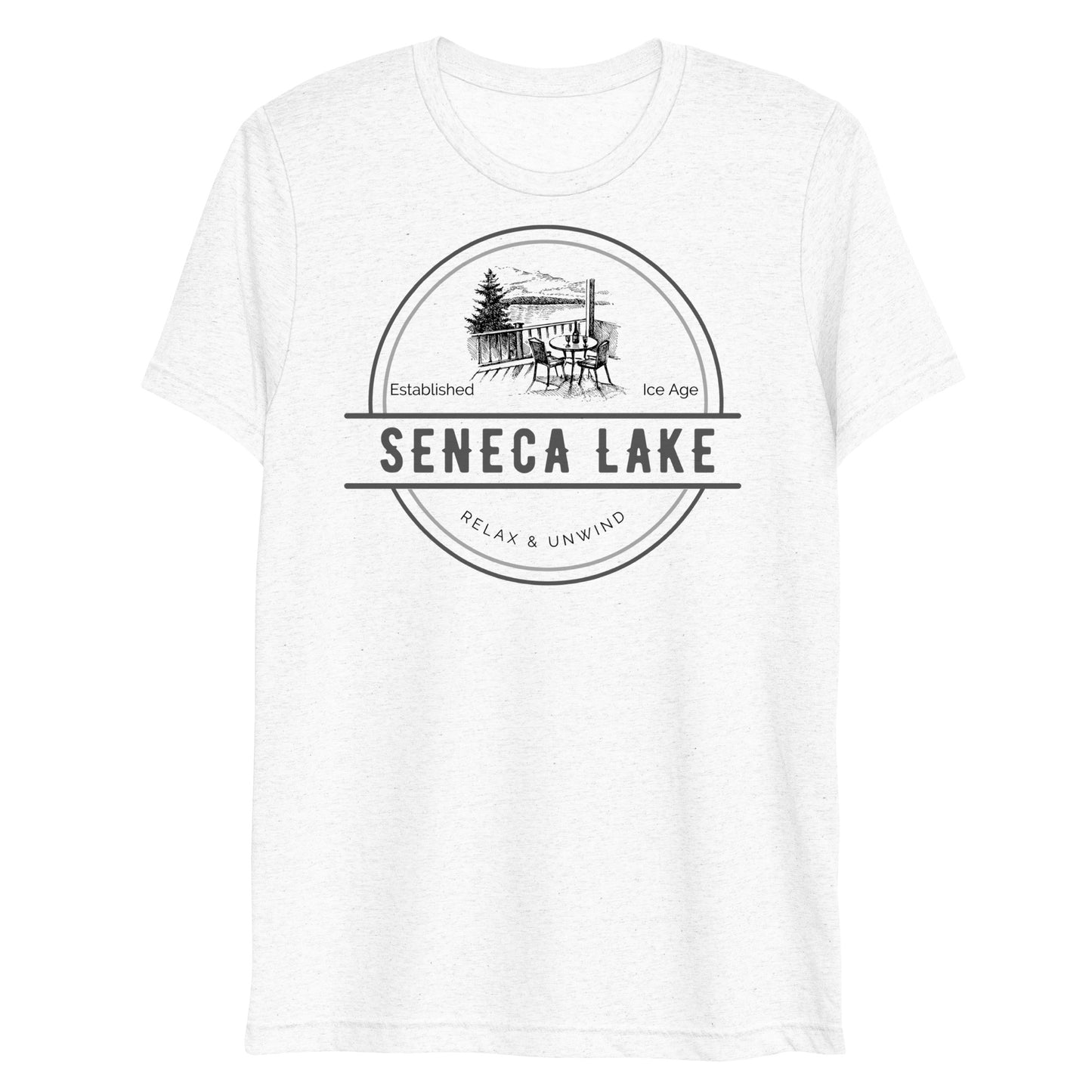 Short sleeve t-shirt - Seneca Lake View from a Deck