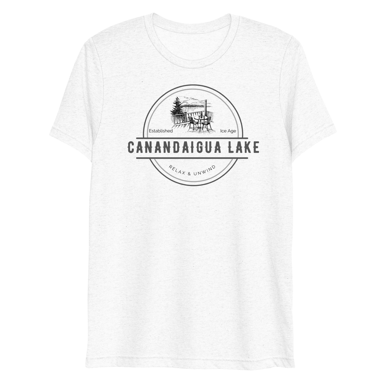 Short sleeve t-shirt - Canandaigua view from a deck