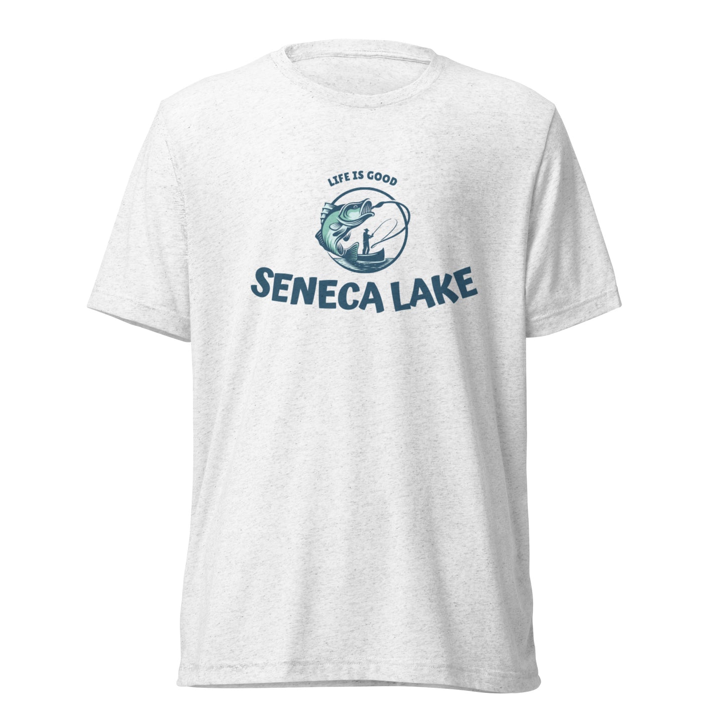 Short sleeve t-shirt - Seneca Lake Life is Good Fisherman