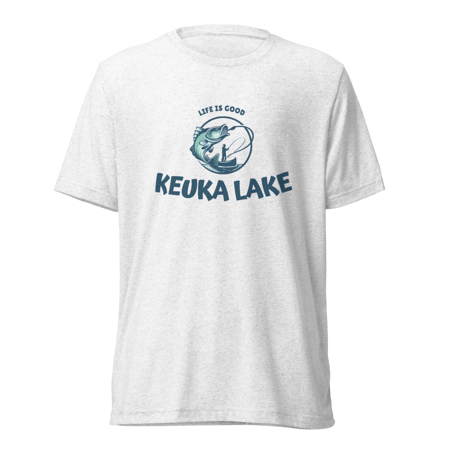 Short sleeve t-shirt - Keuka Lake Life is Good Fisherman