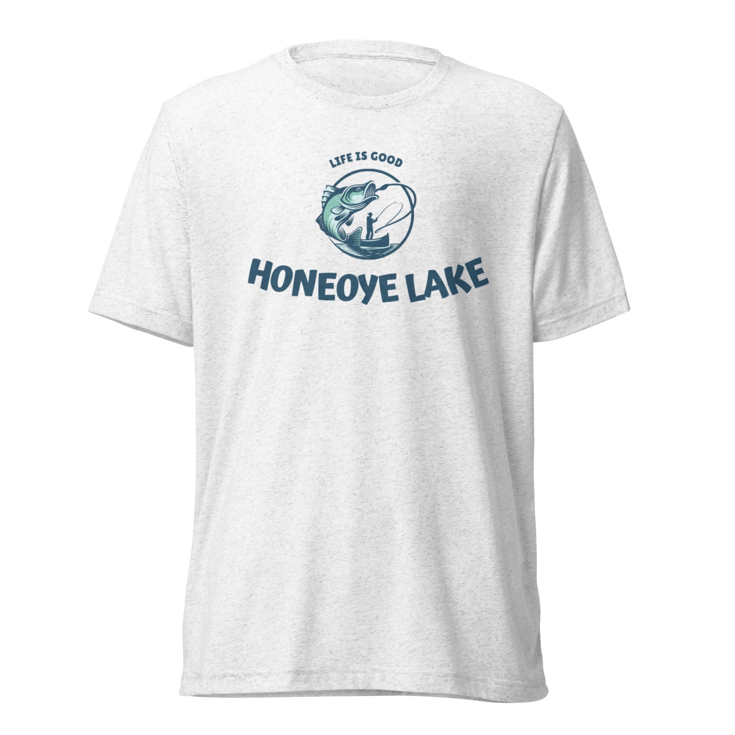 Short sleeve t-shirt - Honeoye Lake Life is Good Fisherman