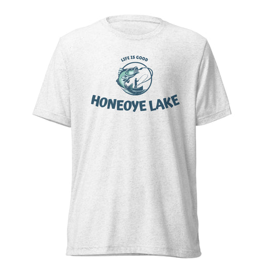 Short sleeve t-shirt - Honeoye Lake Life is Good Fisherman