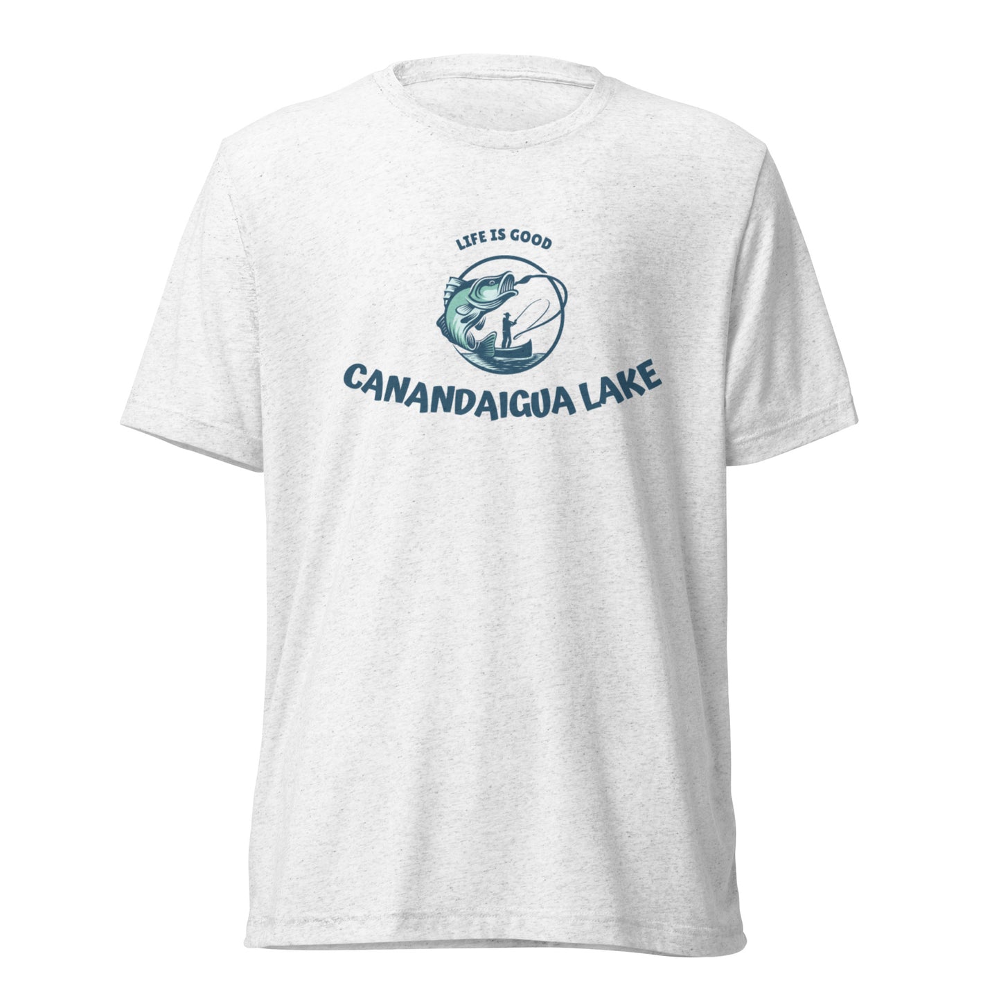 Short sleeve t-shirt - Canandaigua Lake Life is Good Fisherman