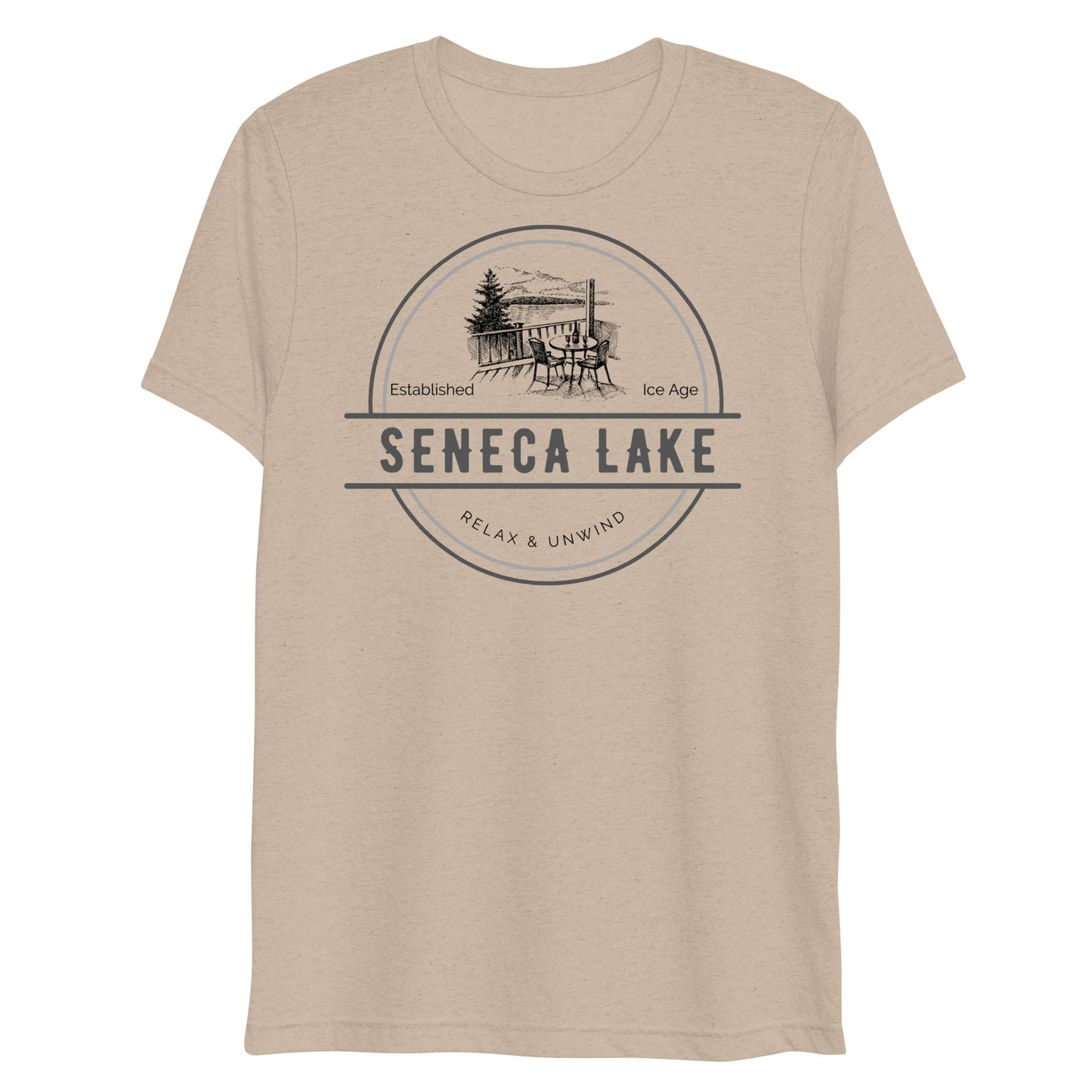 Short sleeve t-shirt - Seneca Lake View from a Deck