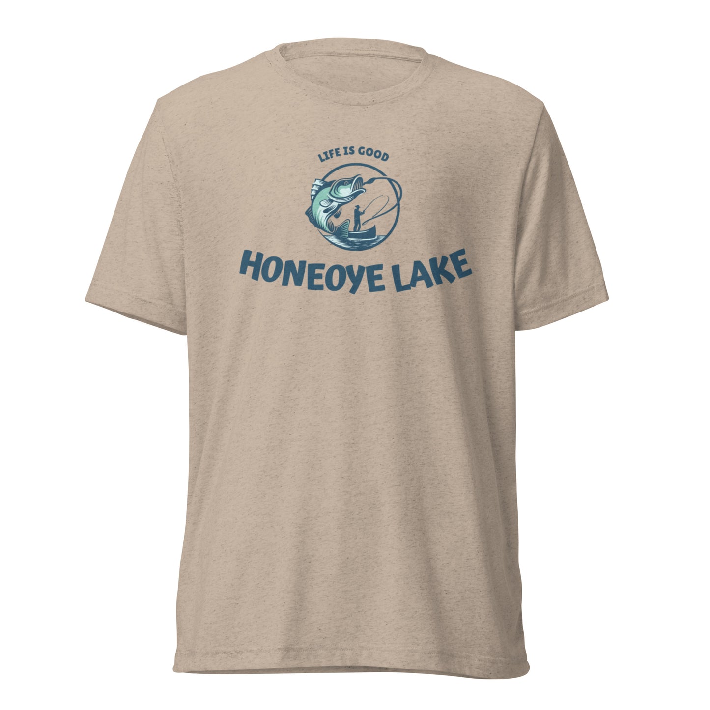 Short sleeve t-shirt - Honeoye Lake Life is Good Fisherman