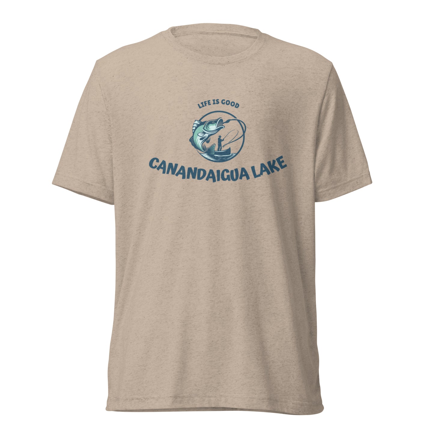 Short sleeve t-shirt - Canandaigua Lake Life is Good Fisherman