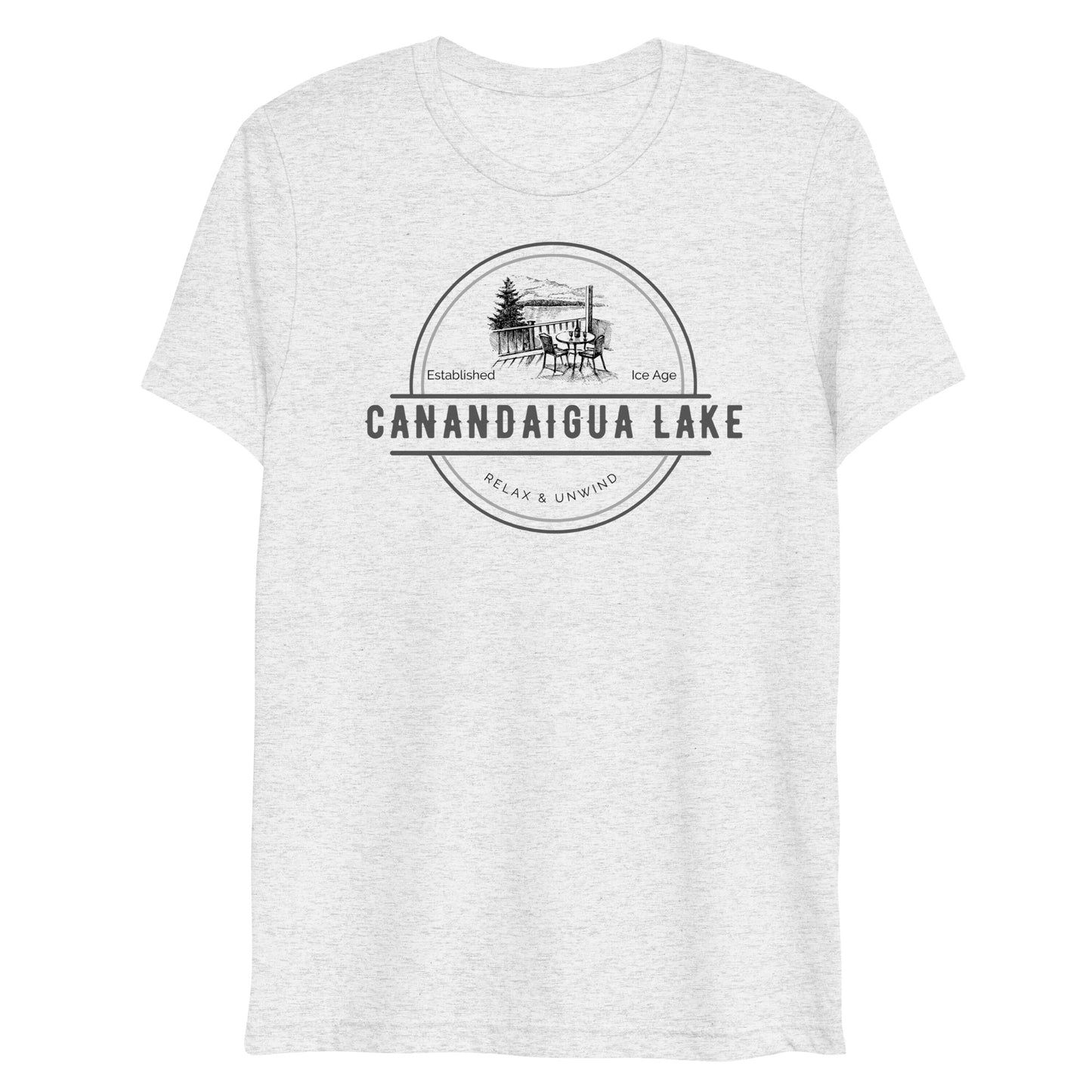 Short sleeve t-shirt - Canandaigua view from a deck