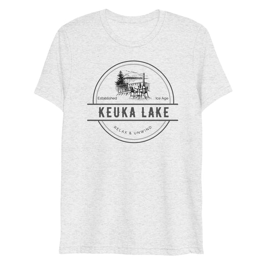 Short sleeve t-shirt - Keuka Lake View from a Deck