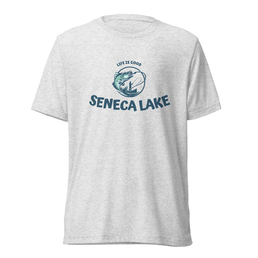 Short sleeve t-shirt - Seneca Lake Life is Good Fisherman