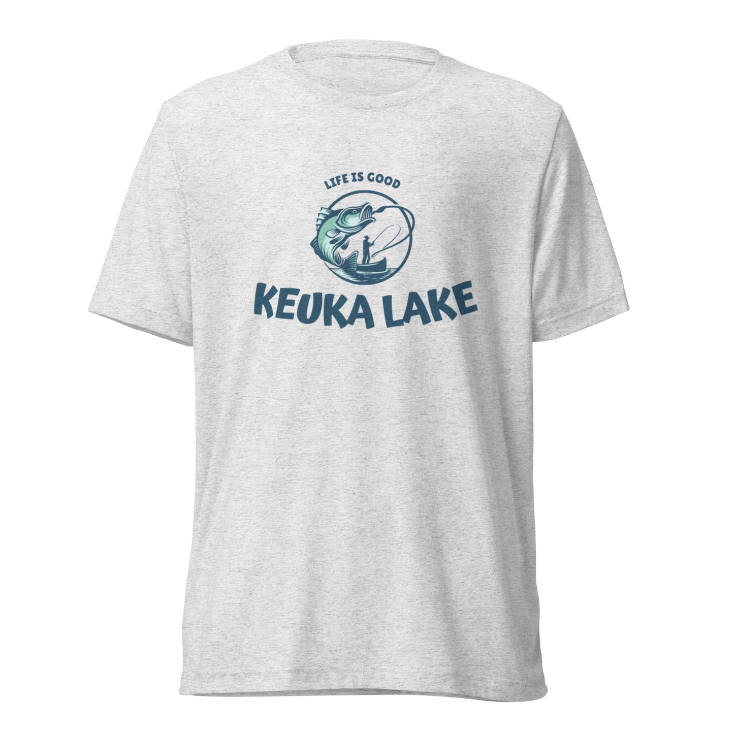 Short sleeve t-shirt - Keuka Lake Life is Good Fisherman