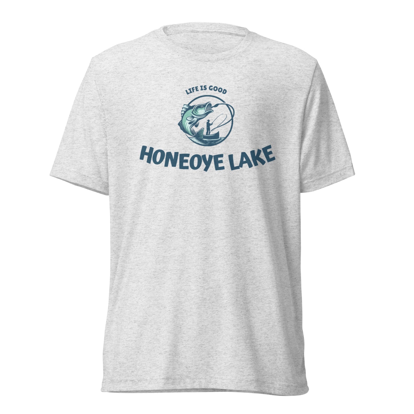 Short sleeve t-shirt - Honeoye Lake Life is Good Fisherman