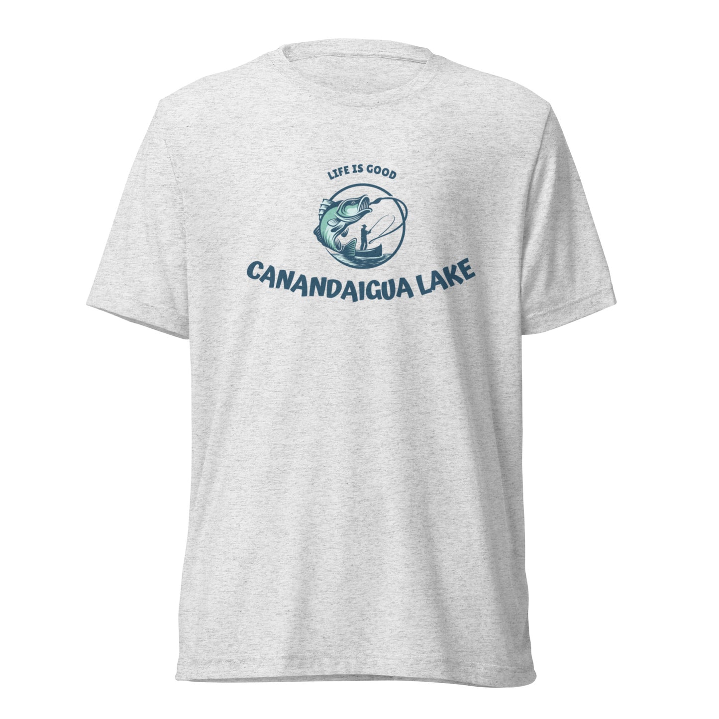 Short sleeve t-shirt - Canandaigua Lake Life is Good Fisherman