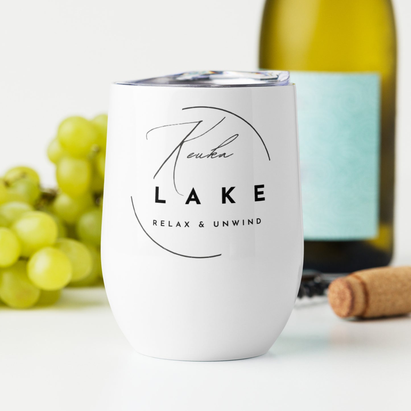 Wine tumbler - Keuka Lake Relax and Unwind