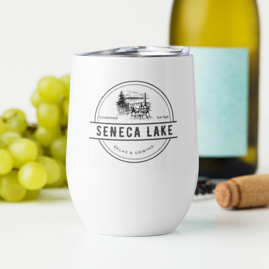 Wine tumbler - Seneca Lake View from a Deck