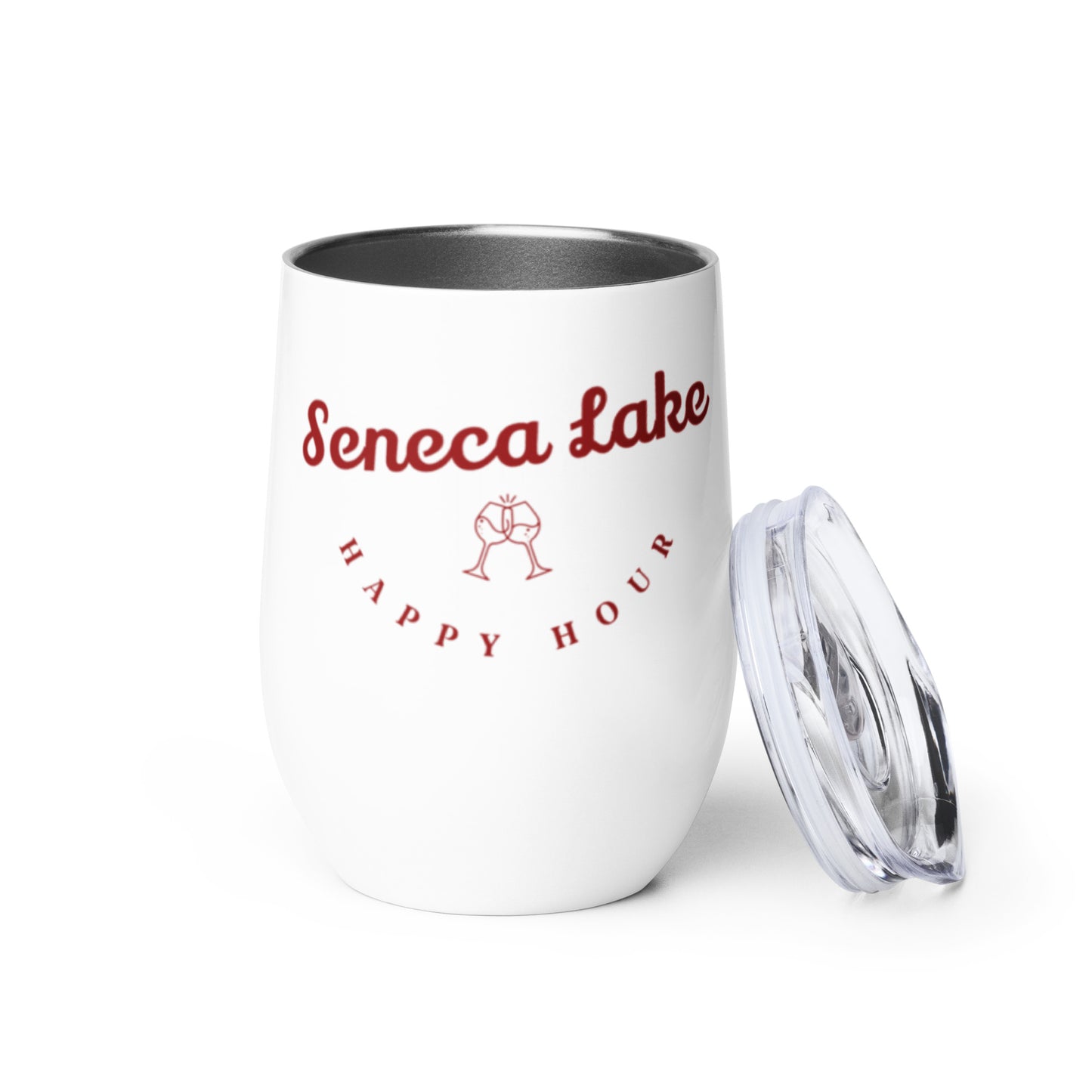 Wine tumbler - Seneca Lake Happy Hour wine glasses