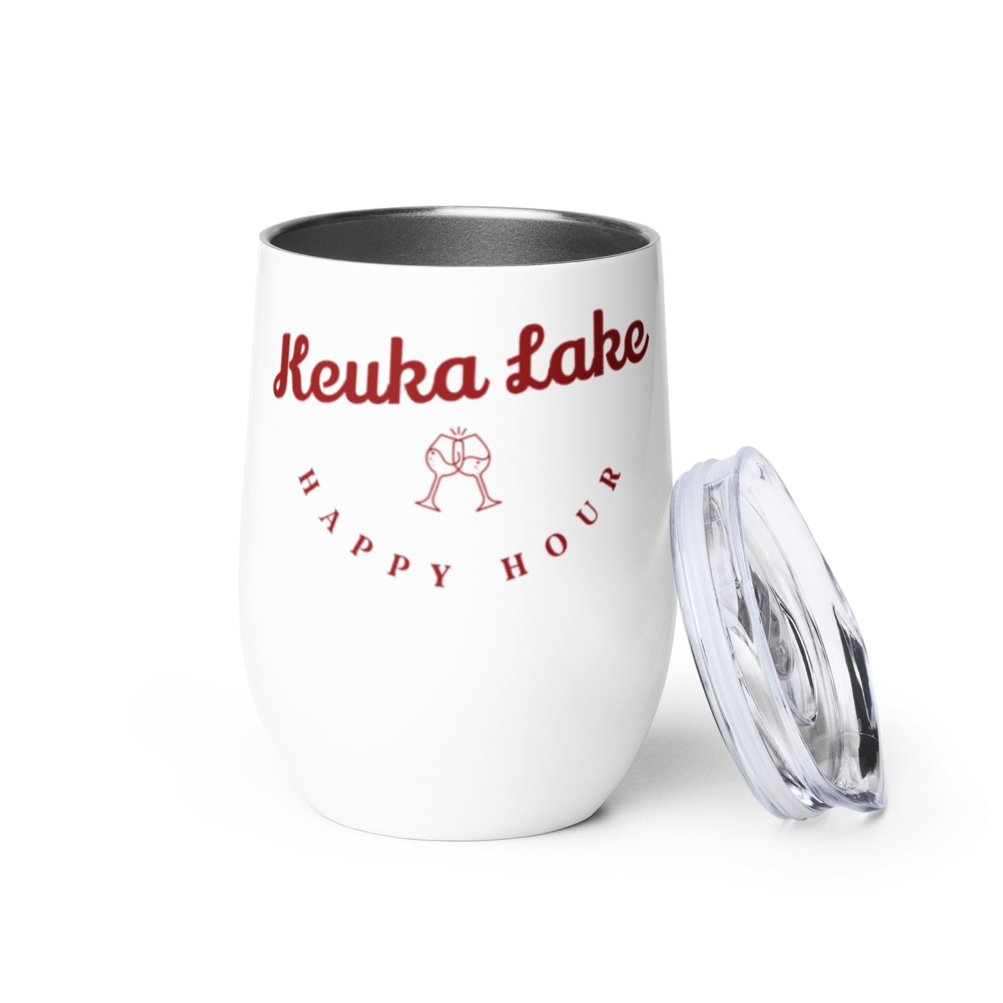 Wine tumbler - Keuka Lake Happy Hour wine glasses