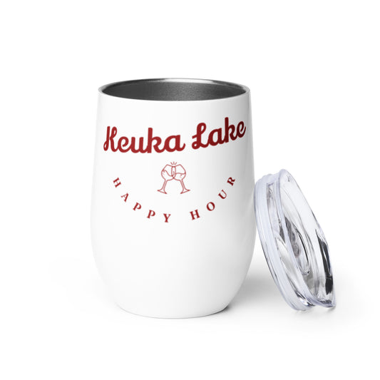 Wine tumbler - Keuka Lake Happy Hour wine glasses