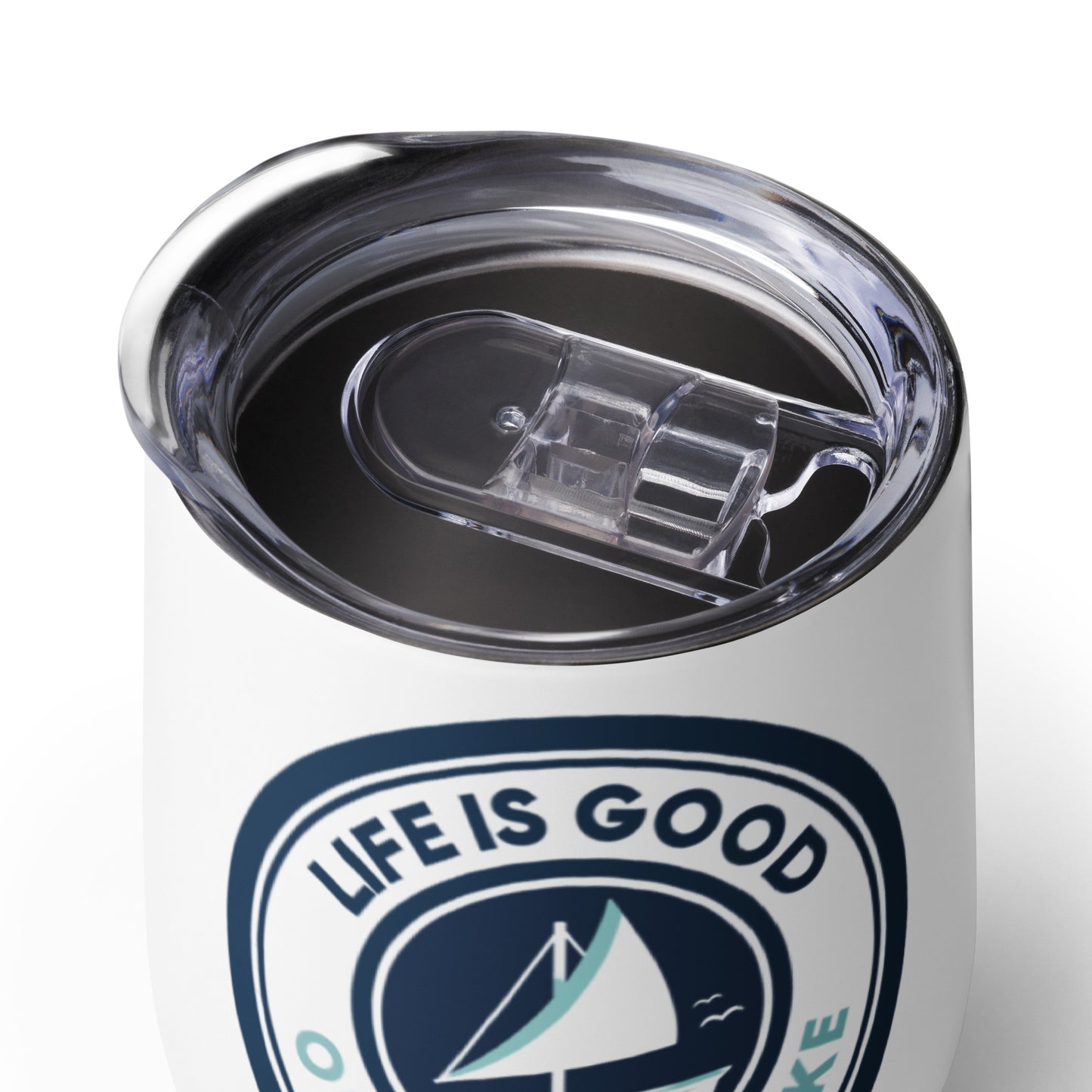 Wine tumbler - Life is Good on Seneca Lake Sailboat 1