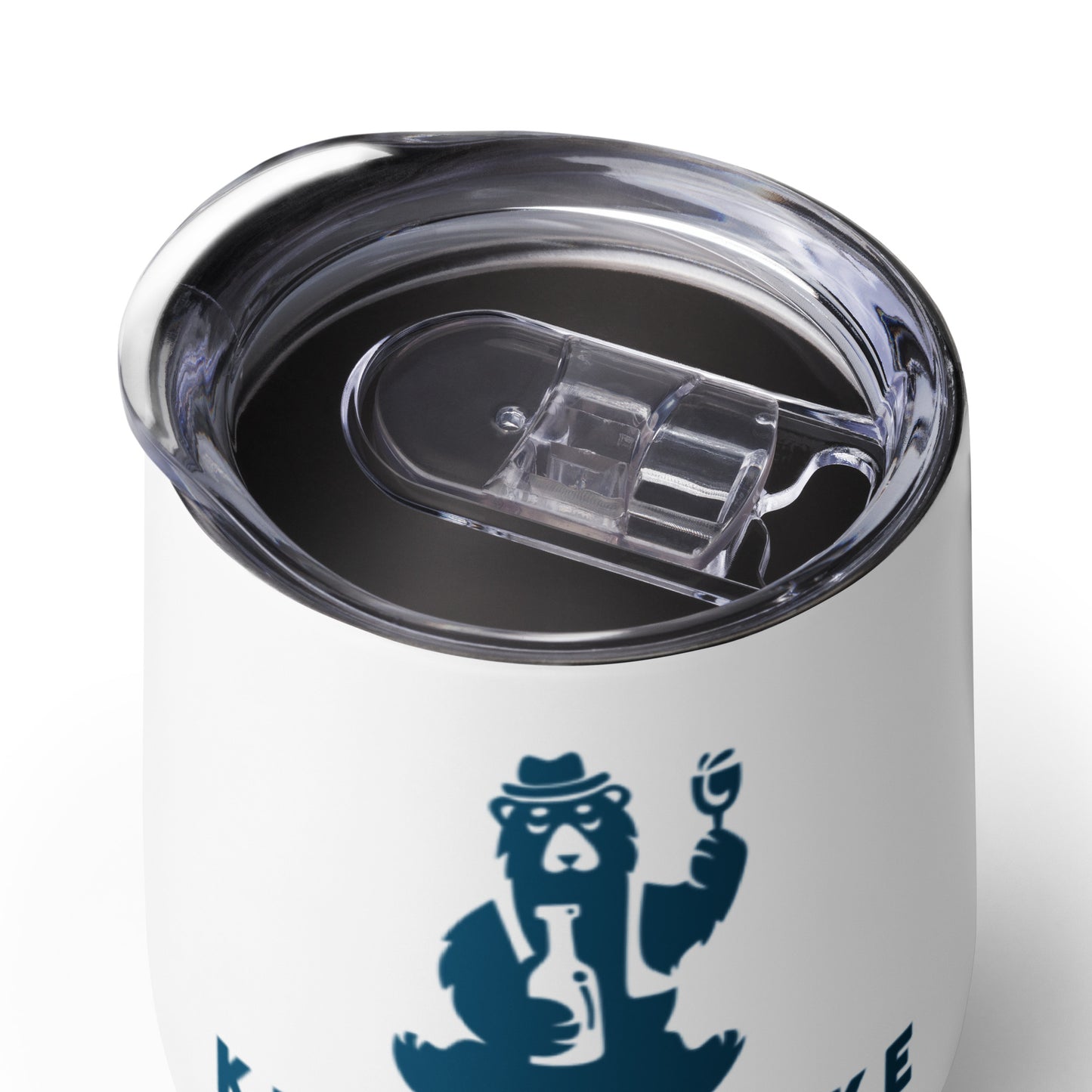 Wine tumbler - Keuka Lake Happy Hour Bear