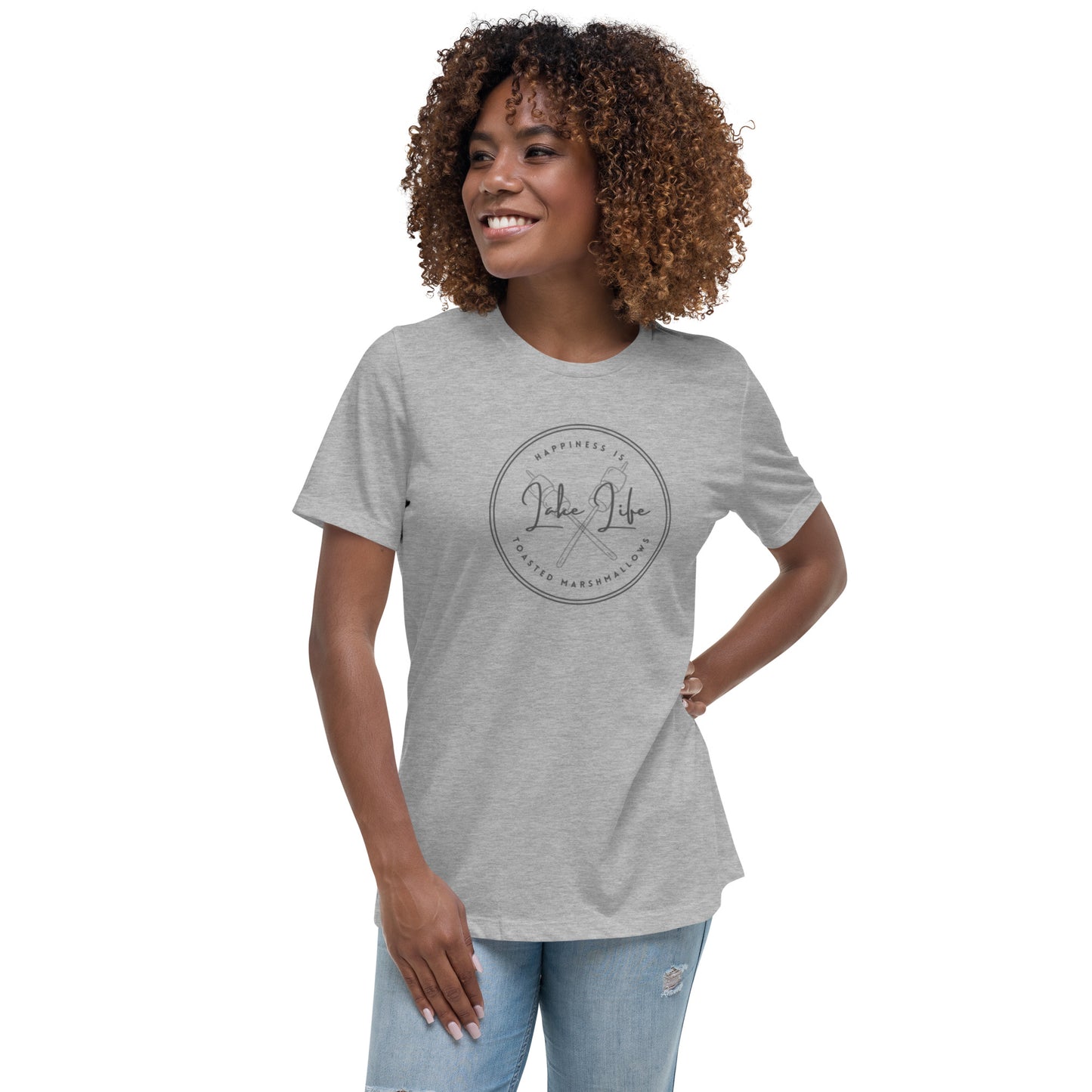 Women's Relaxed T-Shirt - Lake Life Toasted Marshmallows