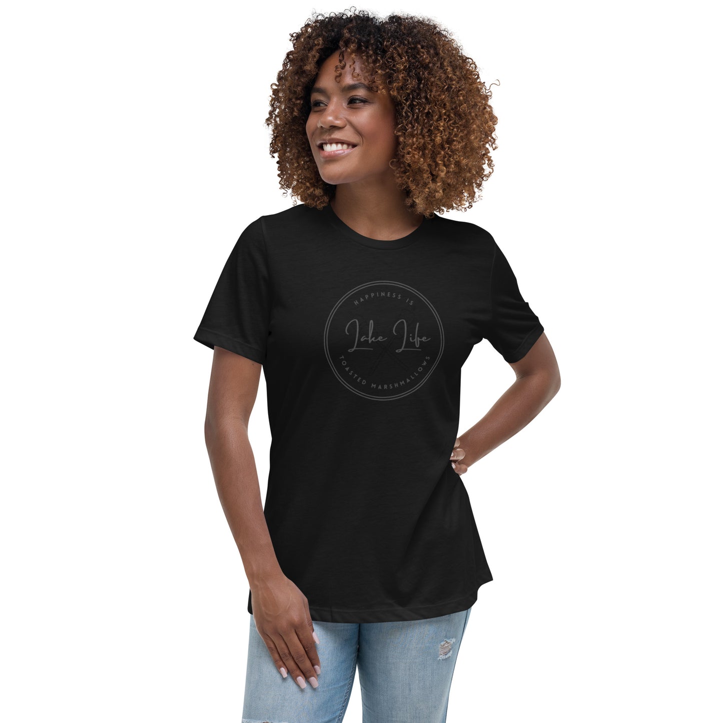 Women's Relaxed T-Shirt - Lake Life Toasted Marshmallows