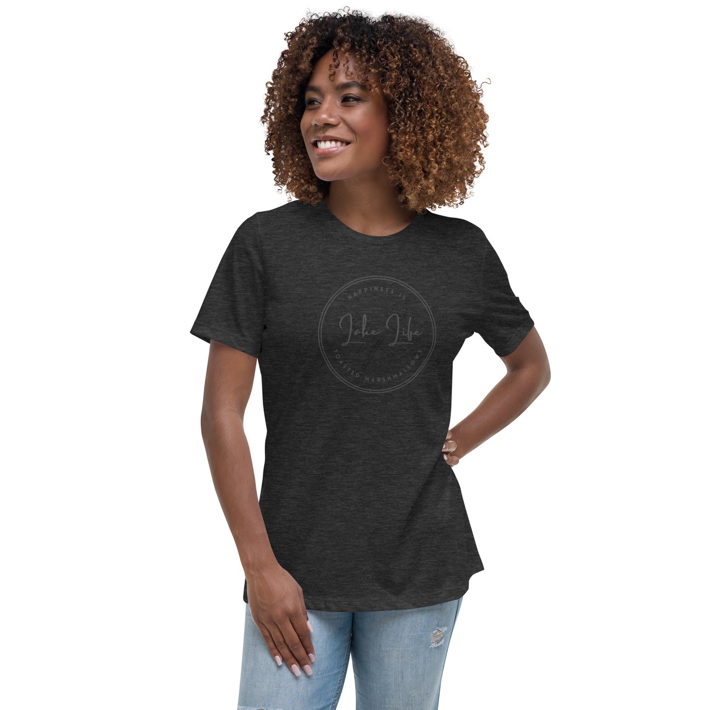 Women's Relaxed T-Shirt - Lake Life Toasted Marshmallows