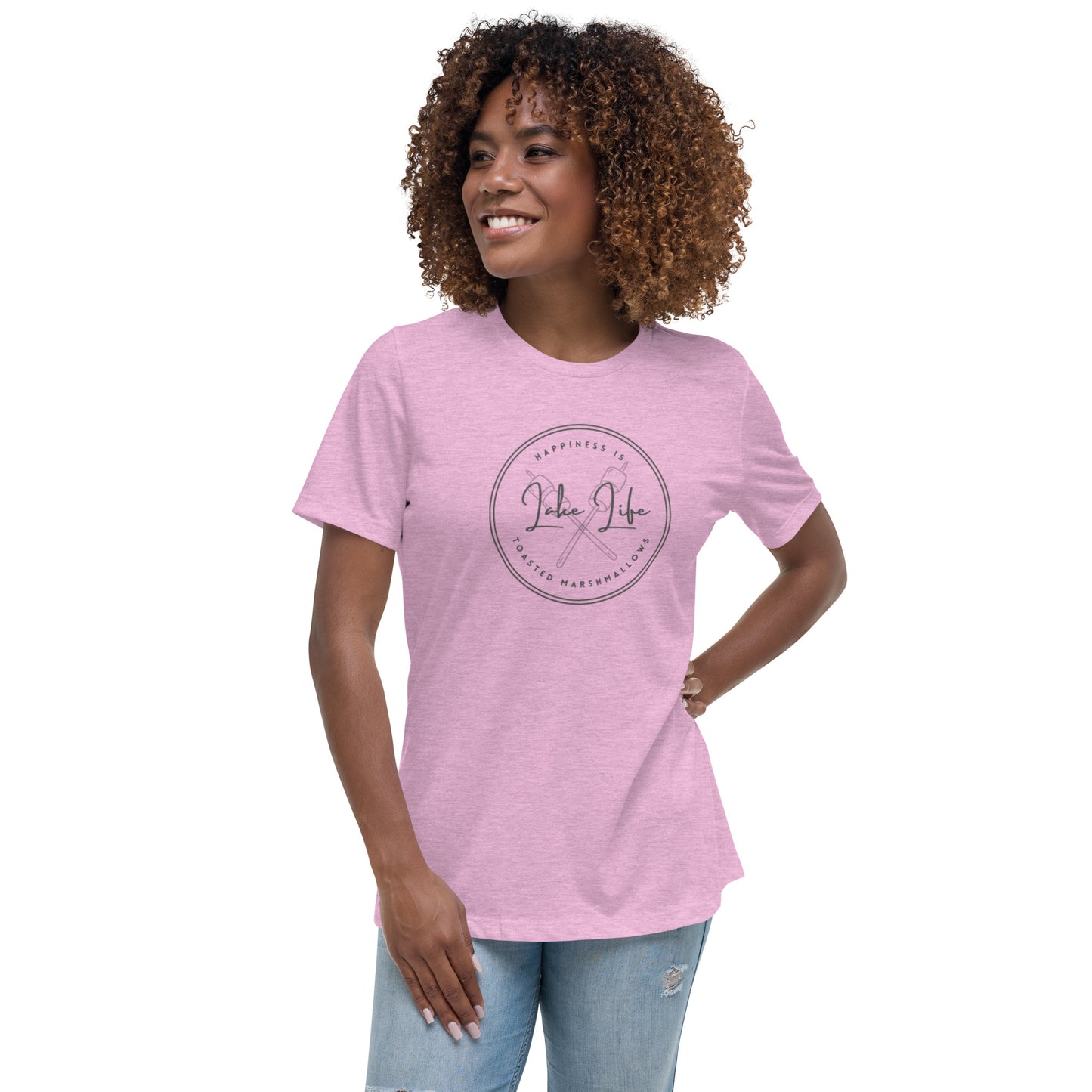 Women's Relaxed T-Shirt - Lake Life Toasted Marshmallows